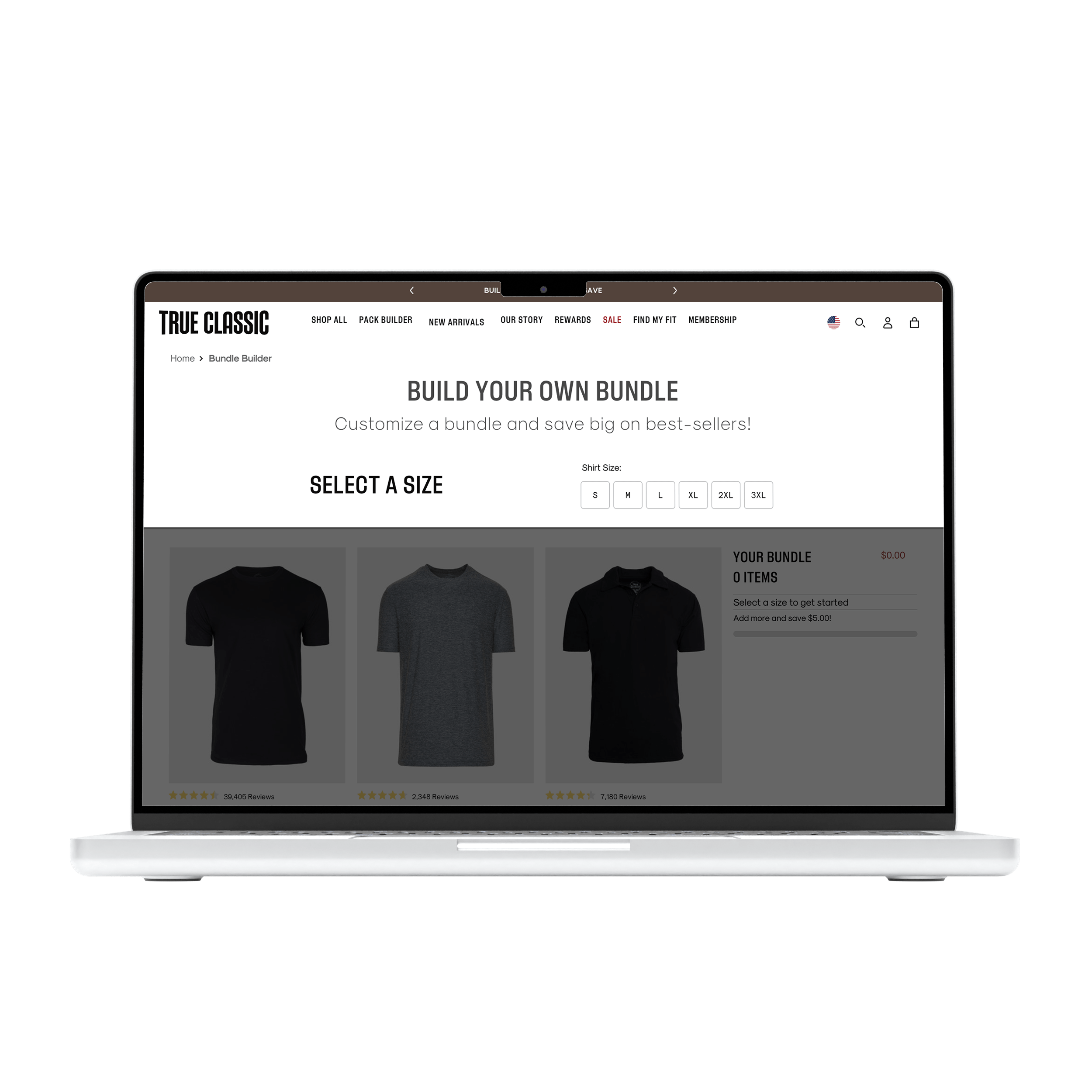 True Classic Tees Custom Pack Builder